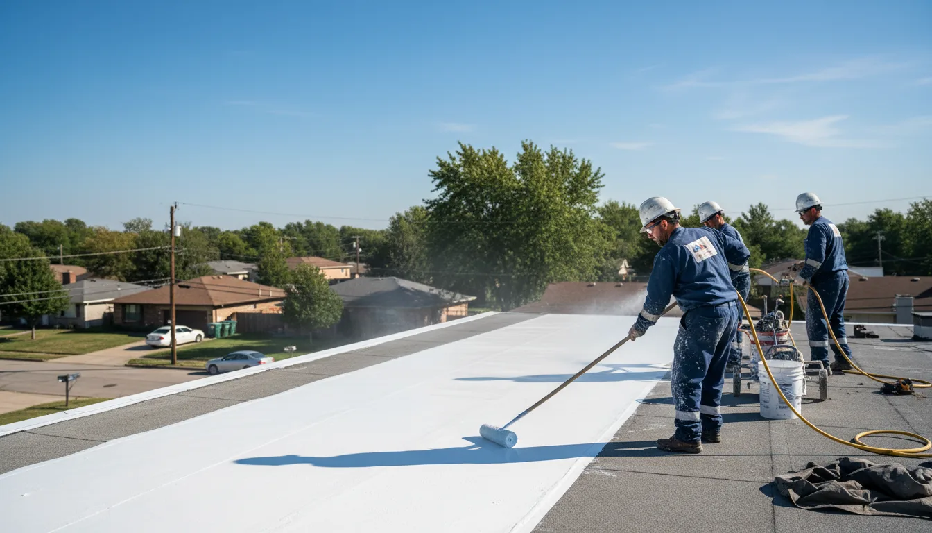 Commercial roof coating in Oakland, IL near me